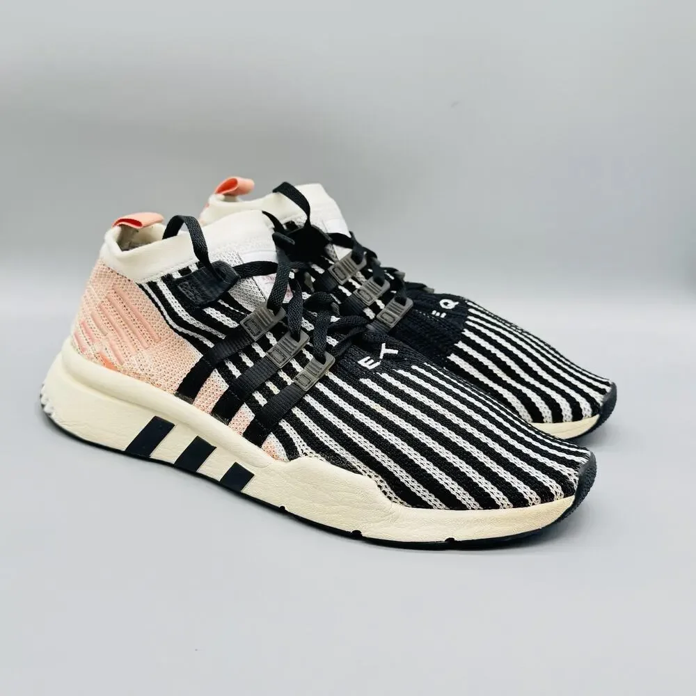 Adidas Originals Shoes Mens 12.5 Multicolor EQT Support Striped Knit Sneakers